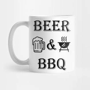 Beer and BBQ T-Shirt Alcohol Party July 4th Mug